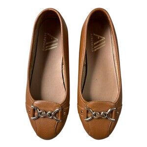 Aerosoles Women's Brown Horse Bit Buckle Ballet Shoes Flats  Size 8.5 W  Slip-on